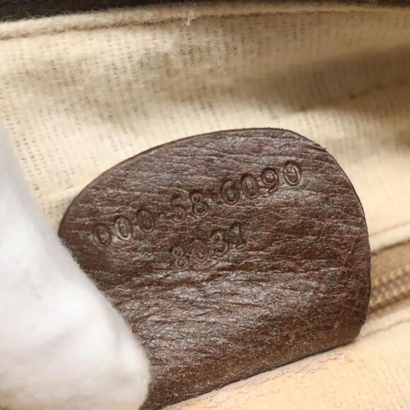 GUCCI GG Supreme Hand Bag PVC Beige Gold 000 58 6090 Auth SW1472 - Picture 13 of 16